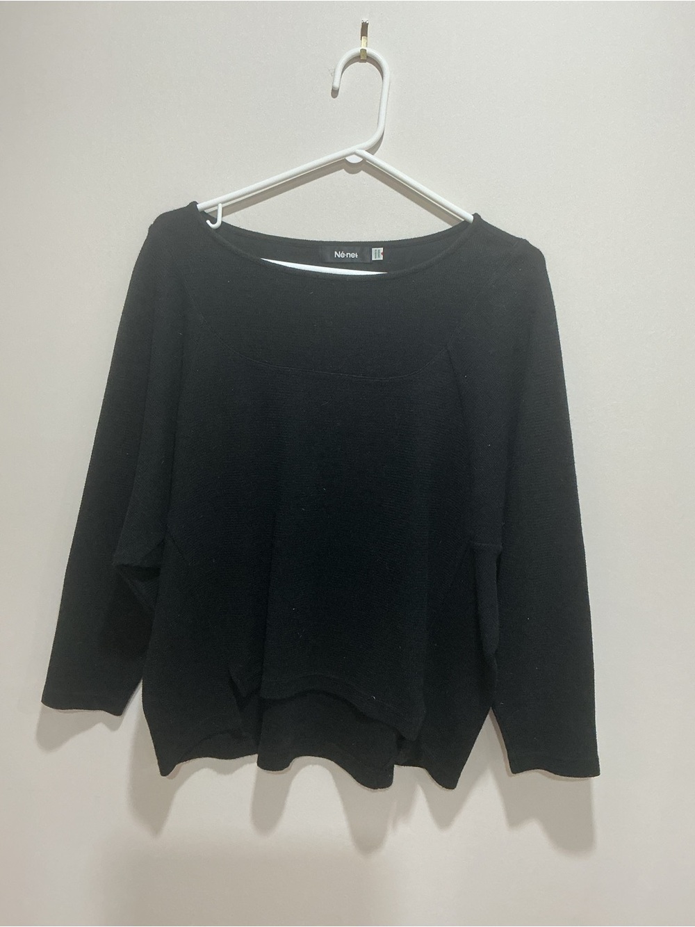 Ne.net Black Knit Pullover Sweater size medium